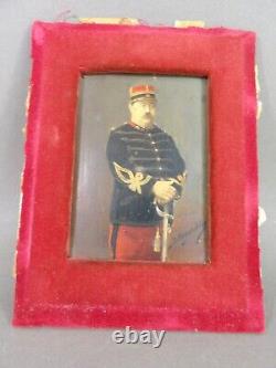 Louise Dugardin, portrait painted from a photo, Infantry Soldier 1870, military war memorabilia.