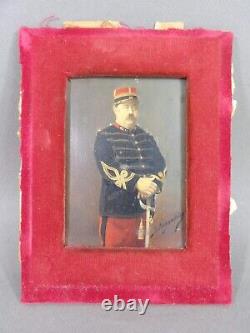 Louise Dugardin, portrait painted from a photo, Infantry Soldier 1870, military war memorabilia.