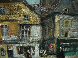 Lucien Jonas 1880-1947 Lively Place In Dinan 1922 Brittany. Anzin, North, Minor