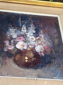 MARCELLE BLUM 1893-1984 Bouquet of Flowers Oil painting on wood panel