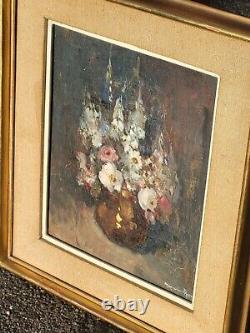 MARCELLE BLUM 1893-1984 Bouquet of Flowers Oil painting on wood panel