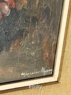 MARCELLE BLUM 1893-1984 Bouquet of Flowers Oil painting on wood panel