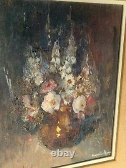 MARCELLE BLUM 1893-1984 Bouquet of Flowers Oil painting on wood panel