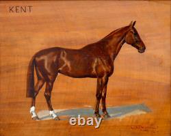 MARCHAND André (1877-1951) Kent, chestnut horse Animal Painter Equine Stud Paris