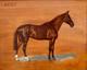 Marchand André (1877-1951) Kent, Chestnut Horse Animal Painter Equine Stud Paris