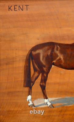 MARCHAND André (1877-1951) Kent, chestnut horse Animal Painter Equine Stud Paris