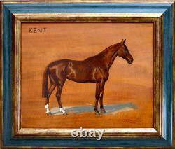 MARCHAND André (1877-1951) Kent, chestnut horse Animal Painter Equine Stud Paris