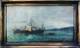 Magnificent Marine Oil Painting Signed Tm Muller 21 X 40 Cm