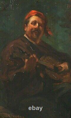 Marcel Arnaud Portrait Painting Man Cézanne Guitar Impressionism Music
