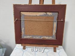 Marcel Bertoin (1897-1983) oil on panel Scene mill gilded wood frame
