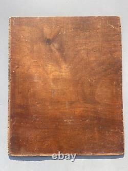 Marcel Boulin Cubist Oil on Wood Signed France 1947