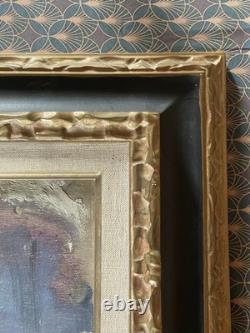 Marcel Pouget (1923-1985) Oil on wood panel Signed Portrait 1943