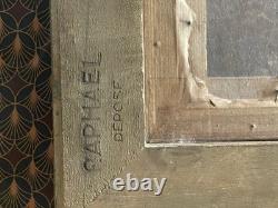 Marcel Pouget (1923-1985) Oil on wood panel Signed Portrait 1943