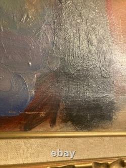 Marcel Pouget (1923-1985) Oil on wood panel Signed Portrait 1943