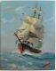Marine Boat Old Sail Voilier Signed Nard Xx Ref 1