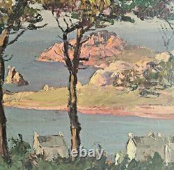 Marine Landscape Of Brittany, Hsb, Signed Paul Esnoul (1882-1960), Dated 1937, Framed