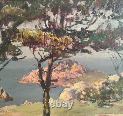 Marine Landscape Of Brittany, Hsb, Signed Paul Esnoul (1882-1960), Dated 1937, Framed