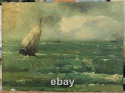 Marine Late 19th To Restore, Monog Jmw, Sea, Sky, Boat, Wave, Storm