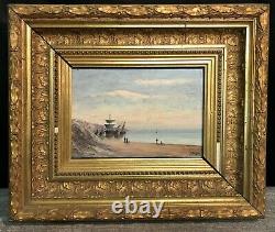 Marine Painting Signed Mayor Oil On Wood Period 19th Century