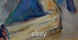 Marseille 1930 La Major & La Joliette. Grand & Bright Impressionist Painting
