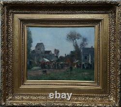 Mathon Landscape Normandy Bernval Near Dieppe Child Impressionism 19th