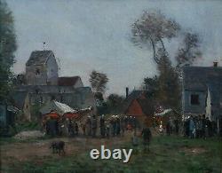 Mathon Landscape Normandy Bernval Near Dieppe Child Impressionism 19th