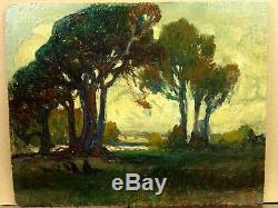 Mattio Laurent (1892-1965) Hsp Landscape Signed 19 X 23 CM Toulon Painting Provence