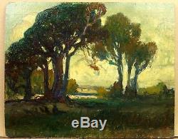 Mattio Laurent (1892-1965) Hsp Landscape Signed 19 X 23 CM Toulon Painting Provence