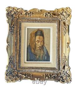 Maurice Bismouth (1891-1965) Oil on wood Signed Portrait of Rabbi XX
