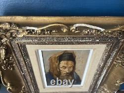 Maurice Bismouth (1891-1965) Oil on wood Signed Portrait of Rabbi XX