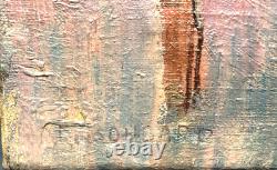 Maurice Boucard's Painting circa 1970 Wooden Horse Carousel