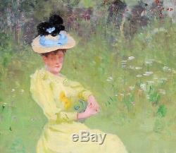 Maxime Faivre, Table, Woman, Impressionist, Portrait, Belle Epoque