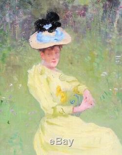 Maxime Faivre, Table, Woman, Impressionist, Portrait, Belle Epoque