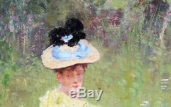 Maxime Faivre, Table, Woman, Impressionist, Portrait, Belle Epoque