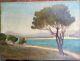 Mediterranean Landscape Painting By Emmanuel Aubain 45 Cm X 33 Cm On Panel