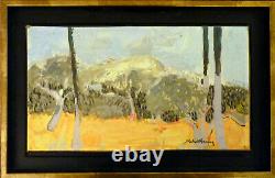 Michel-henry (1928-2016) Hst 18x34cm Alpilles Young Painting Nle Ecole De Paris