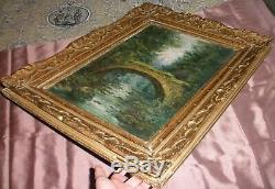 Montparnasse Vintage Wooden Frame Carved & Table Oil On Canvas Format 10p