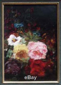 N. Diaz De La Pena 1807-1876. Bright & Beautiful Still Life Flowers