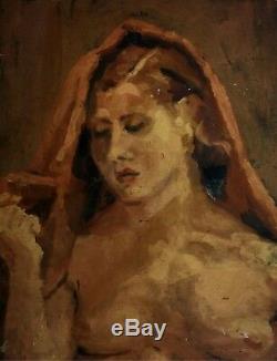 Naked Woman. Oil Painting. On Wood. Anonymous. Spain. Xix-xx