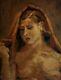 Naked Woman. Oil Painting. On Wood. Anonymous. Spain. Xix-xx