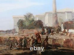 Narcisse Berchère Orientalist Board On Nile Egypt Egyptian Landscape Oil