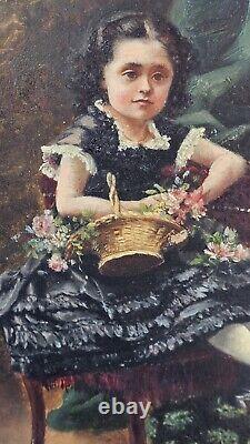 Nineteenth Century Painting Oil on Panel Signed C. Perreau and Dated 1890