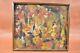 Non-figurative Painting Oil On Canvas 1970 Wood Fires Marie Rameau