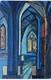 Notre-dame De Paris Original Vintage Oil Painting Interior Scene, Signed