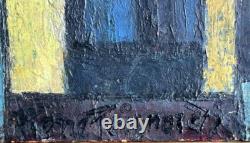 Notre-Dame de Paris Original Vintage Oil Painting Interior Scene, Signed