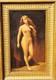 Nude Feminine Woman. Oil Painting On Wooden Panel Signed Style 19th Century