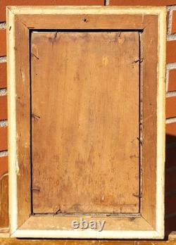 Nude Feminine Woman. Oil painting on wooden panel signed Style 19th Century