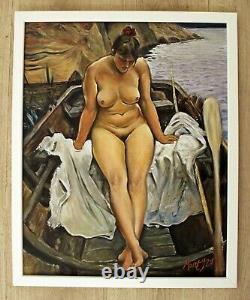 Nude In A Boat
