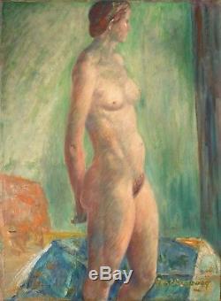 Nude Woman Great Painting Signed Ger Langeweg (1891-1970) Netherland