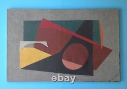 Numa Walter Rickenbacher (1902-1973) Rare Oil Hst 58 Constructivism Cubism